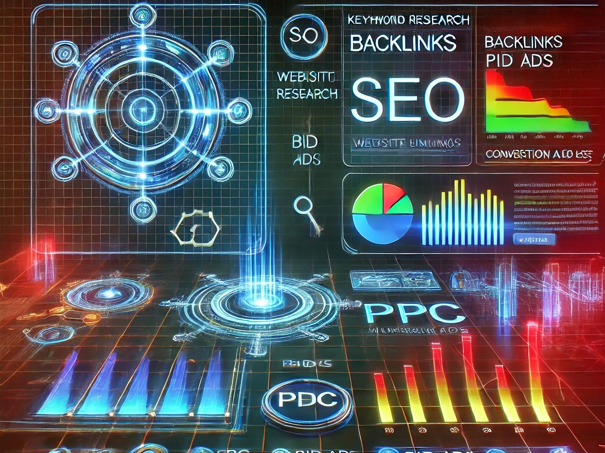 AI generated SEO and PPC digital.