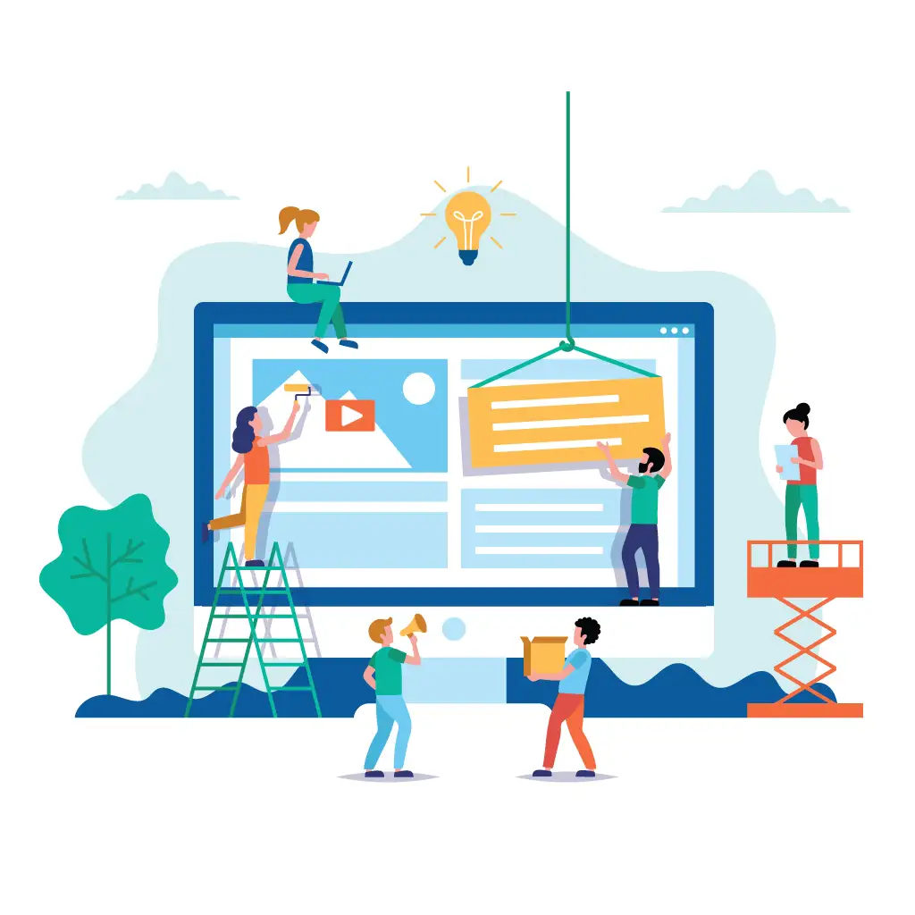 Website construction, illustration for BGRB, website designer, Miami, FL.