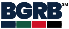 BGRB logo with Service Mark. Blue Green Red Black.